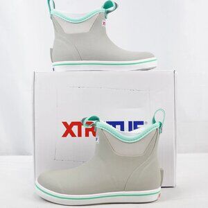 Xtratuf 6" Ankle Deck Waterproof Boots In Gray - Women's Size 5